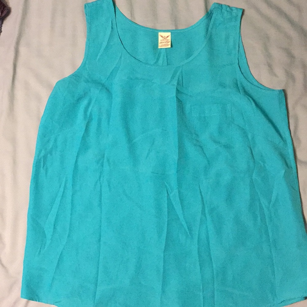 Blue blouse tank top